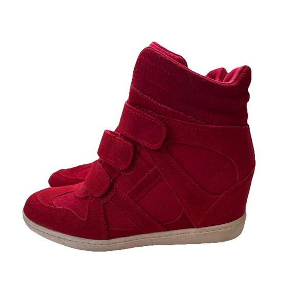 Skechers Shoes - Vintage SKCH+3 Womens Isabel Marant Style Wedge High Top Sneakers Sz 6 Red